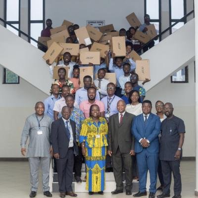 University of Ghana shares 50 laptops to students under its 'One Student One Laptop' initiative
